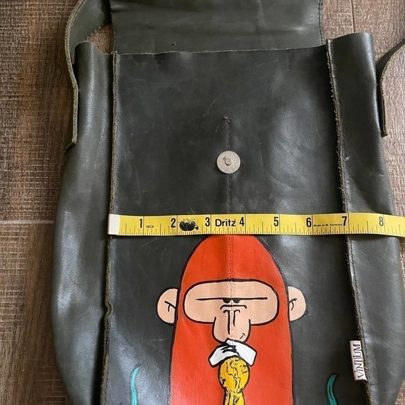 Leather Suede Wine Bag by VINTIUM Funny Wine Bag 02 Bottle Size - Picture 8 of 9